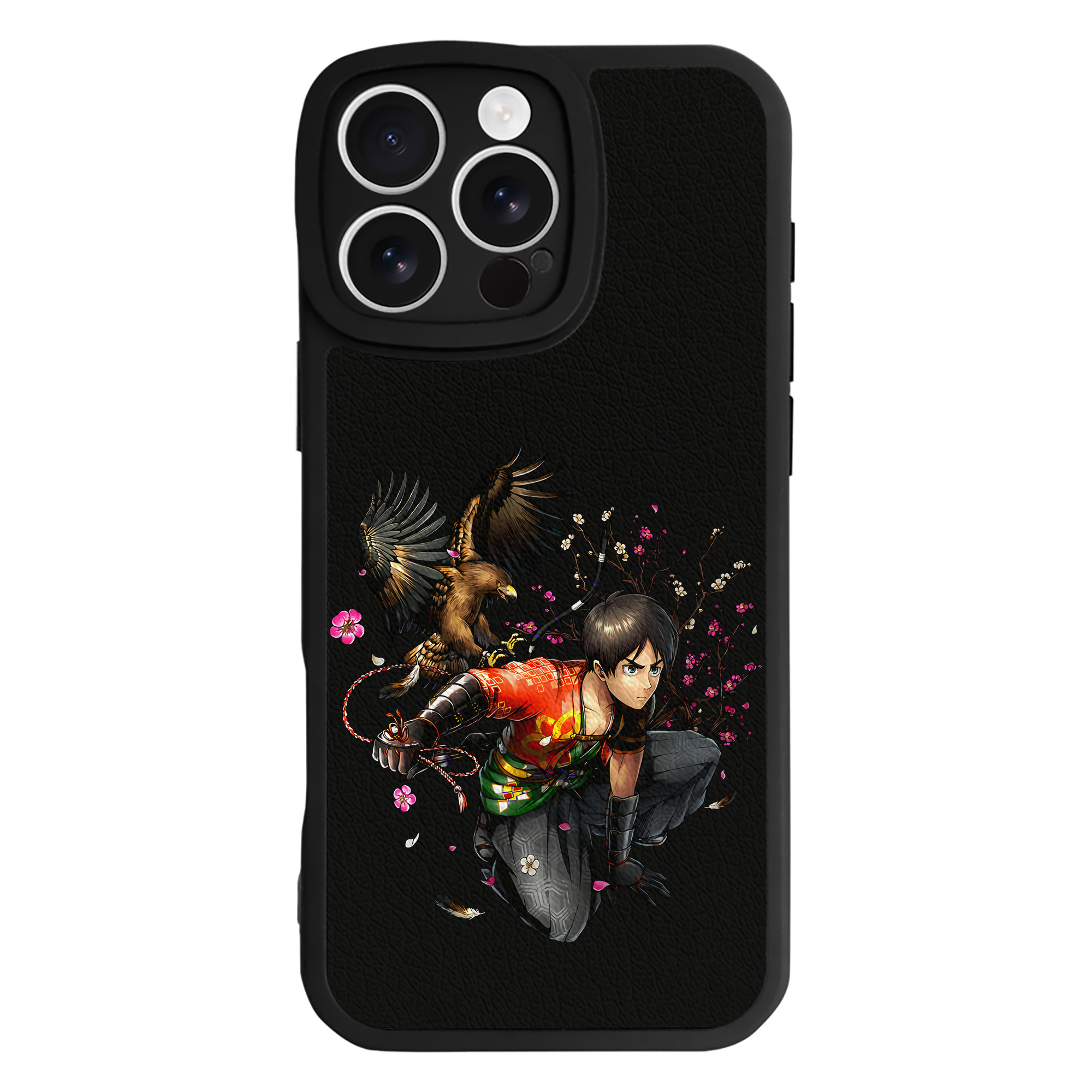 （画像用） 進撃の巨人 エレン･イェーガー Attack on Titan Eren Jäger 【iPhone 16シリーズ対応】シリコンスマホケース（レザー調） 材質：シリコン